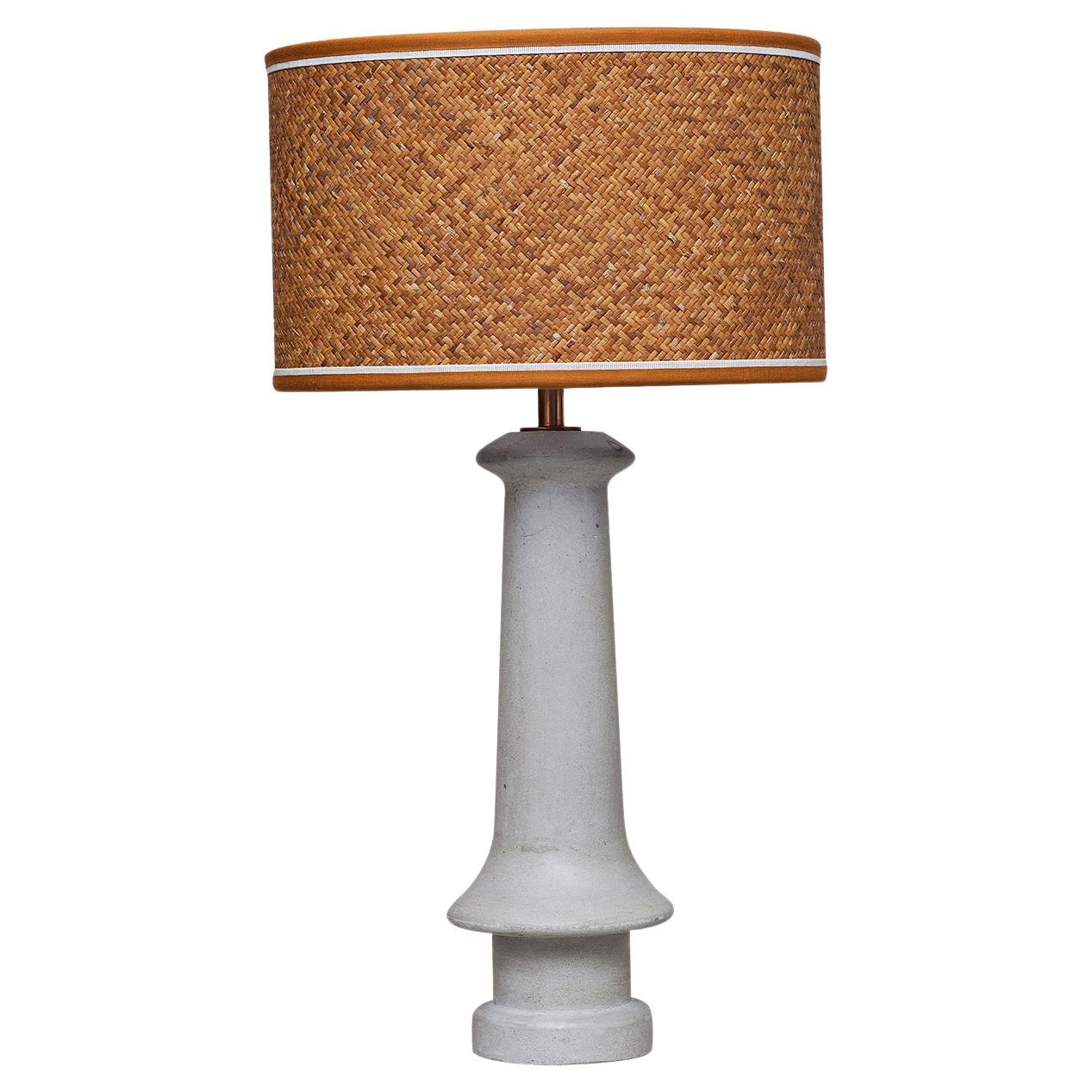 Cement Rattan Table Lamp