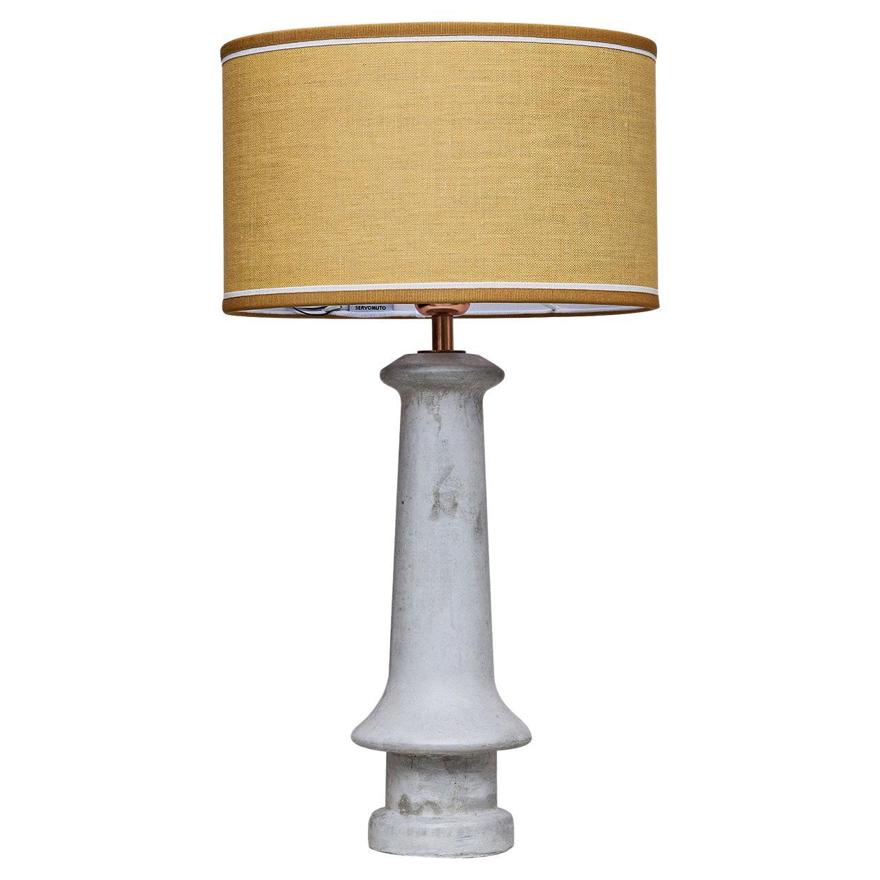 Cement Yellow Table Lamp