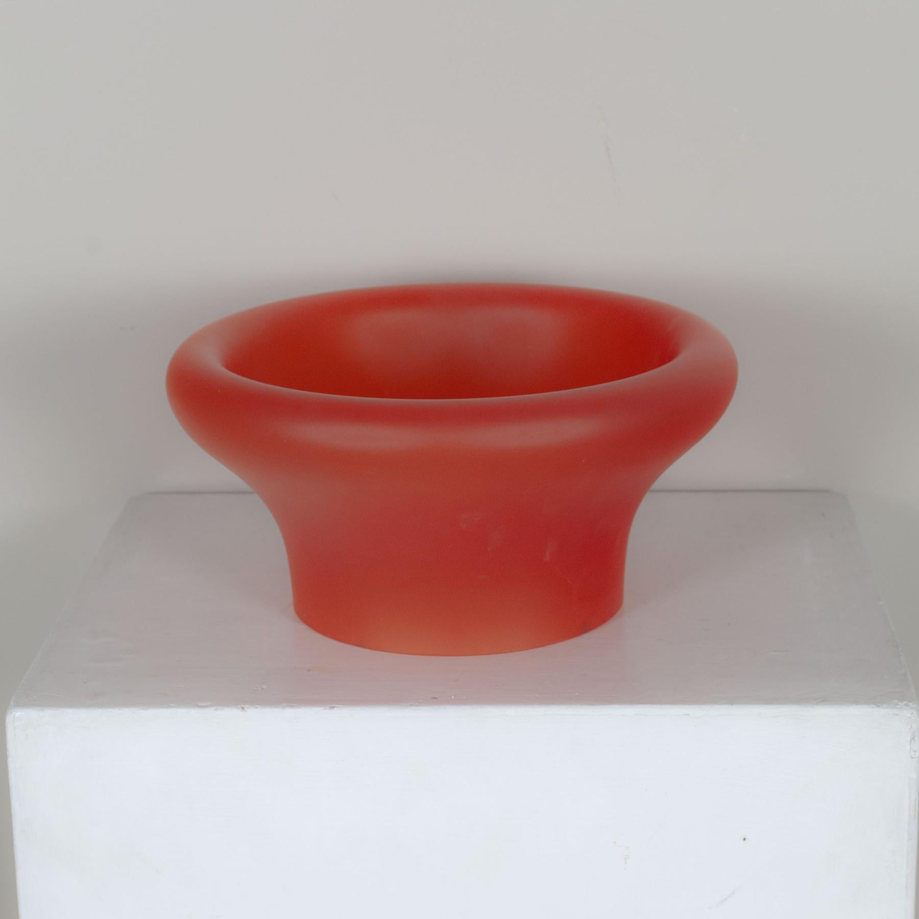Mid-Century Modern Vase Cenedese des années 1960 en verre coloré et dépoli en vente