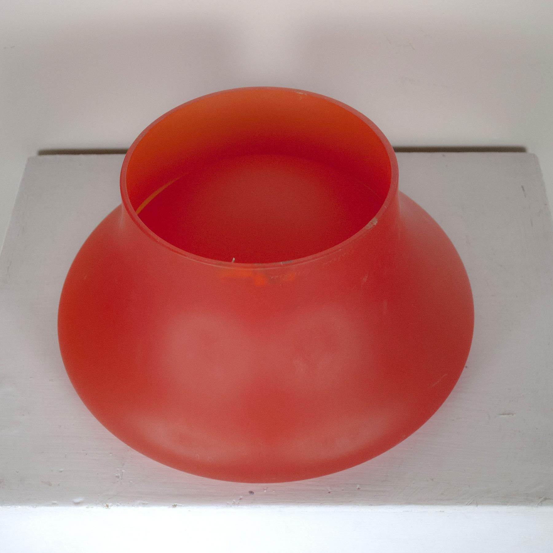 Mid-20th Century Cenedese 1960s colored and frosted glass vase For Sale