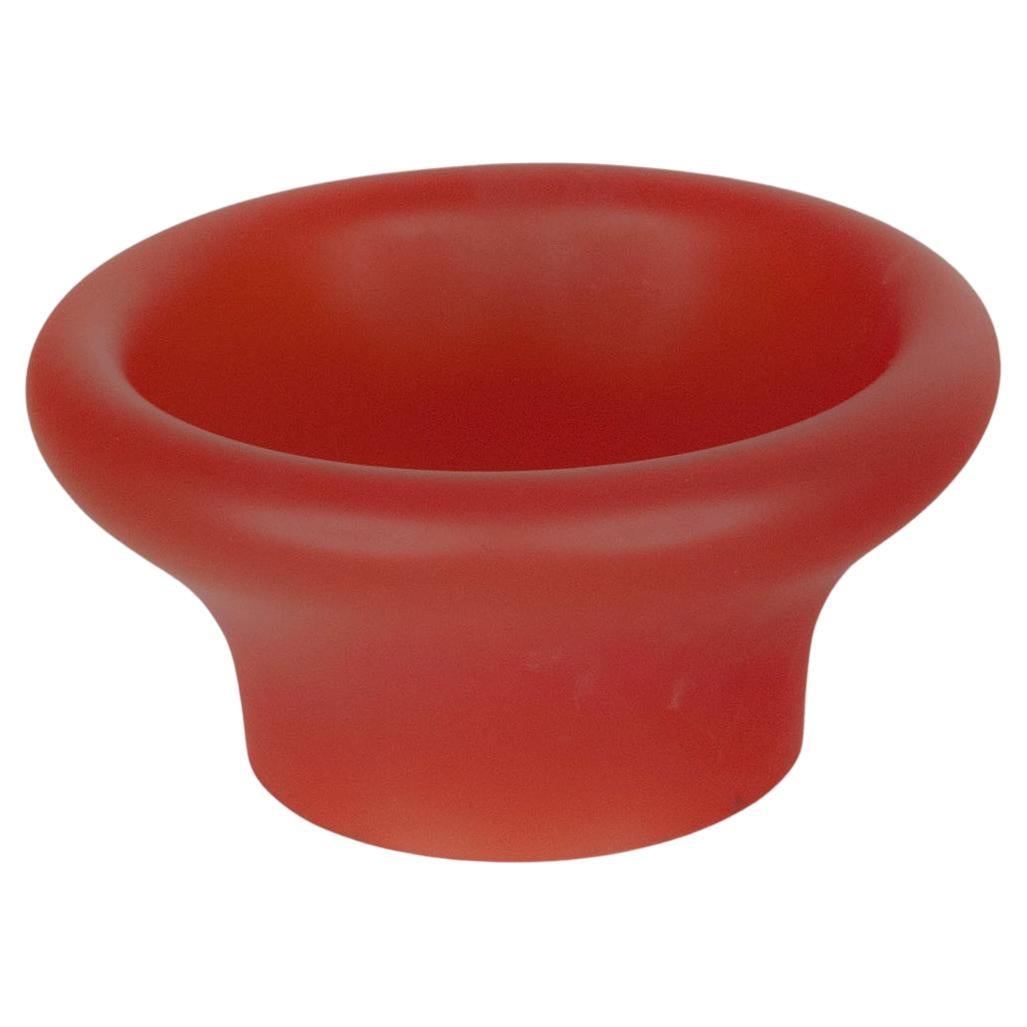 Vaso in vetro colorato e smerigliato Cenedese 1960 in vendita