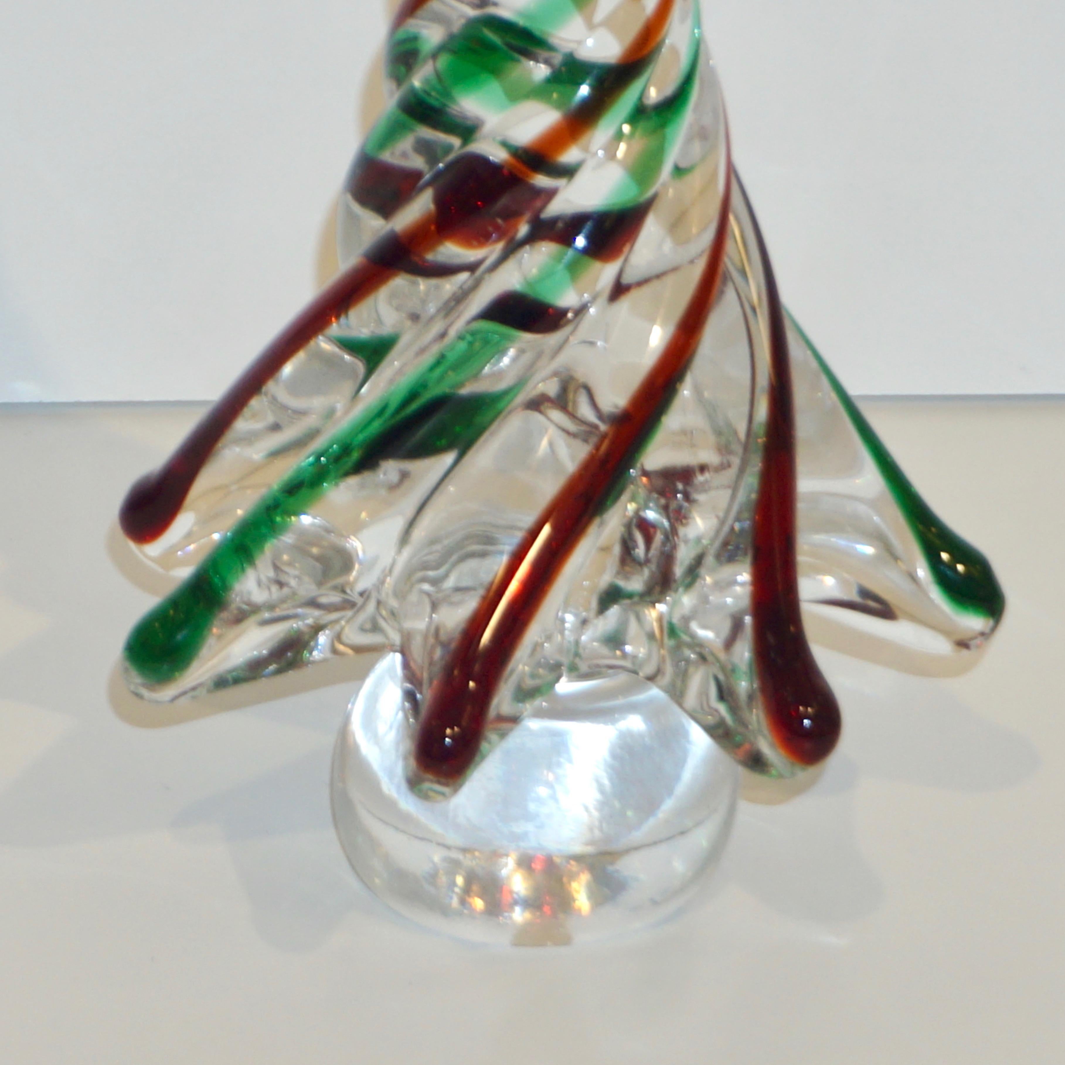 spiral art glass christmas tree