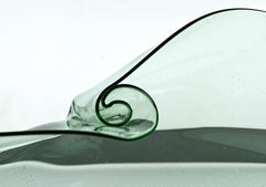 Cenedese Albarelli:: Pièce maîtresse sculpturale verte et or:: verre de Murano:: Signé