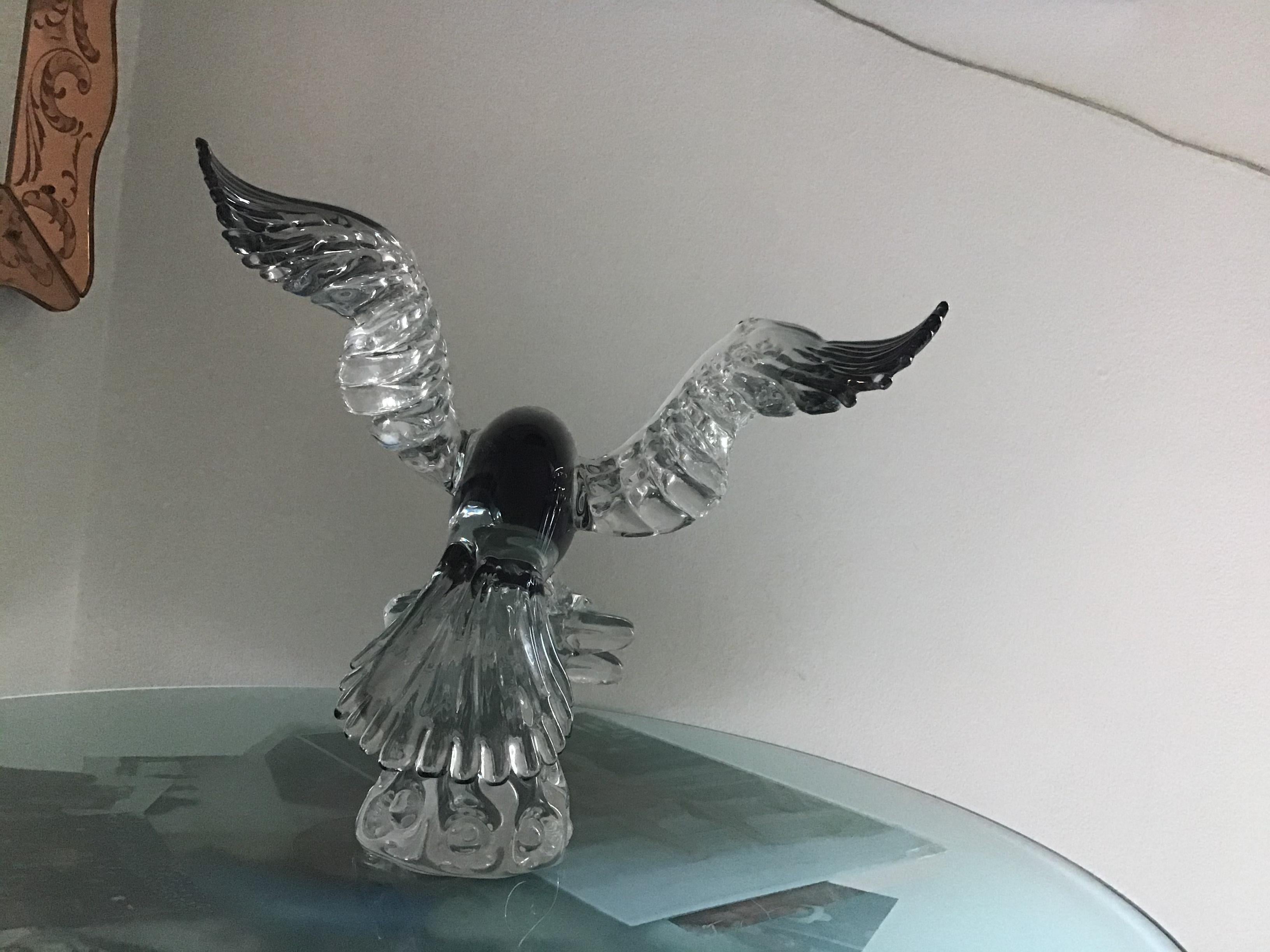 Cenedese Antonio da Ros Bird of Prey Murano Glass, 1960, Italy For Sale 3