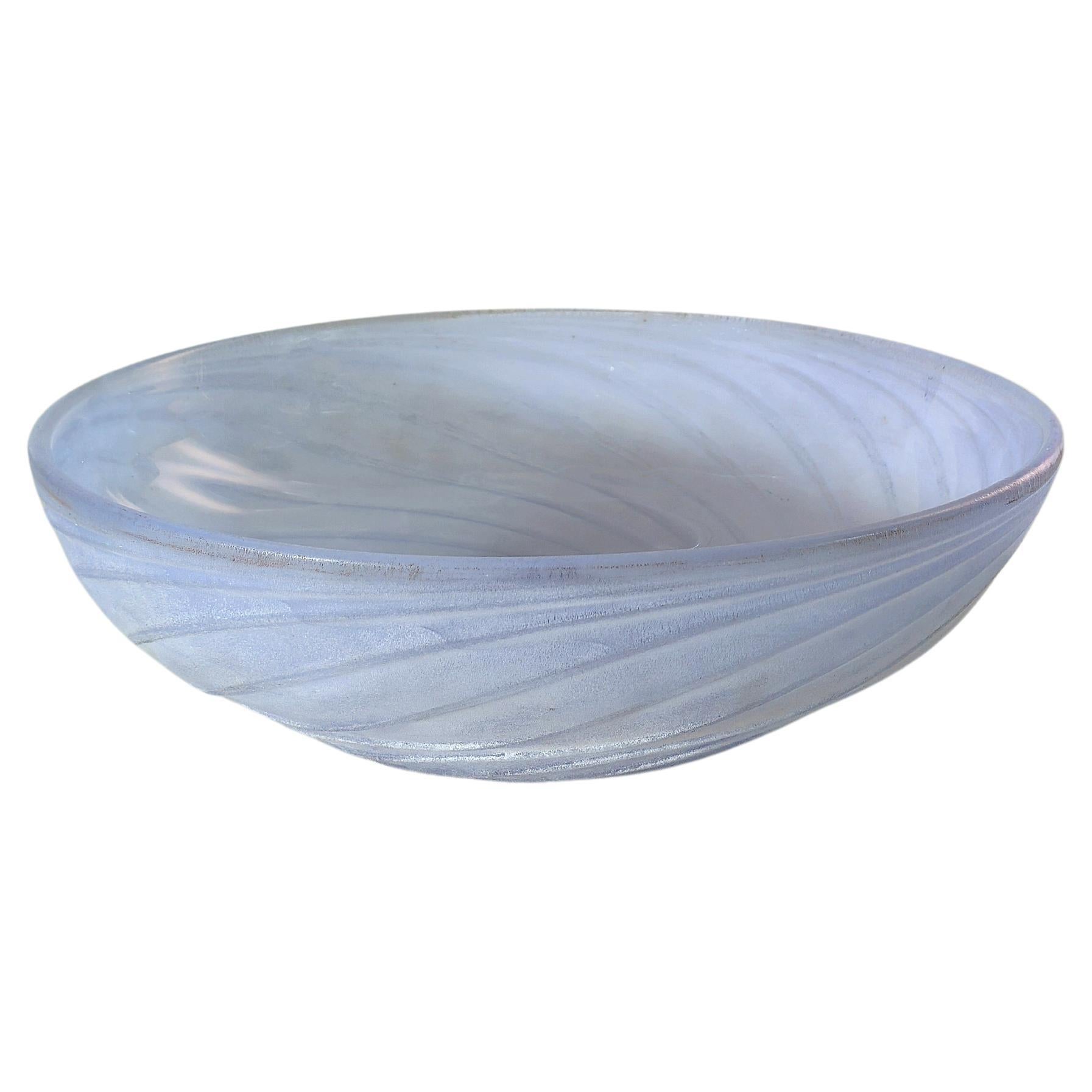 Cenedese Decorative Object Bowl Centerpiece Murano Glass Scavo Midcentury 1960s