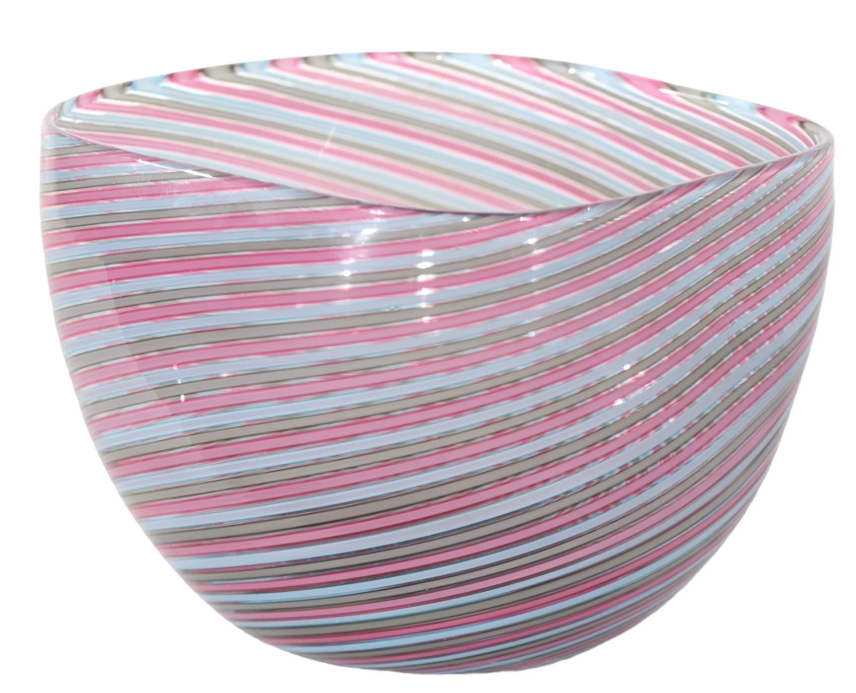 Cenedese Italian Murano Bowl, Signed For Sale 7