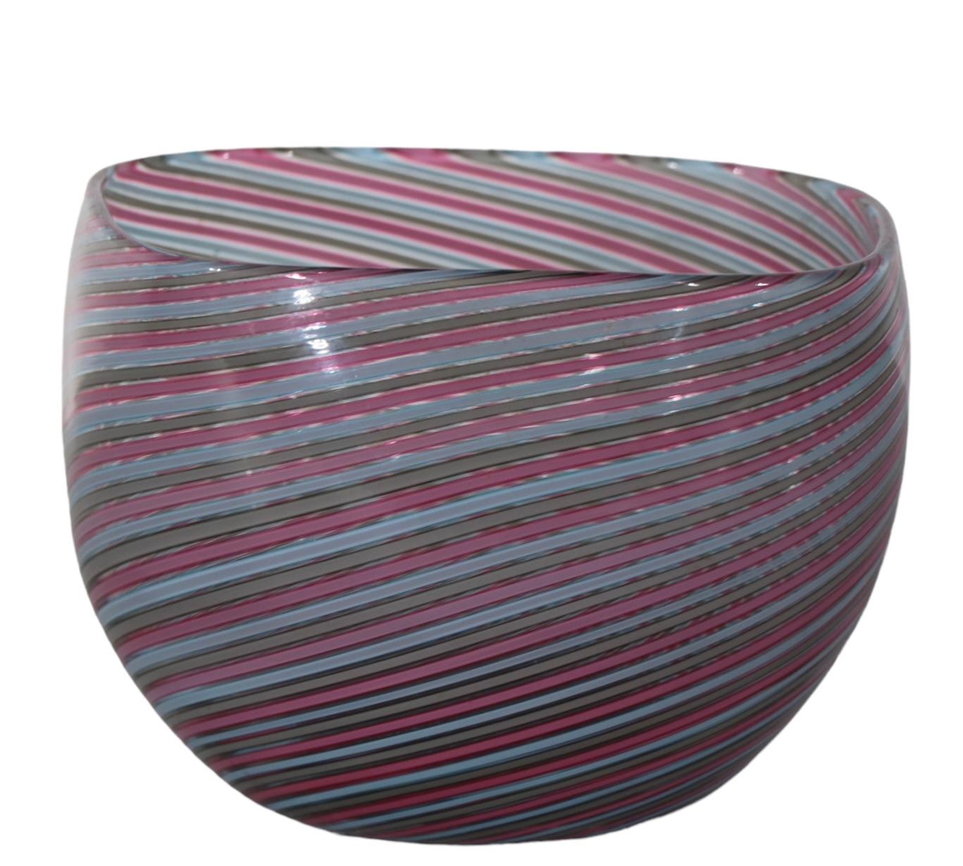 Cenedese Italian Murano Bowl, Signed In Excellent Condition For Sale In New York, NY