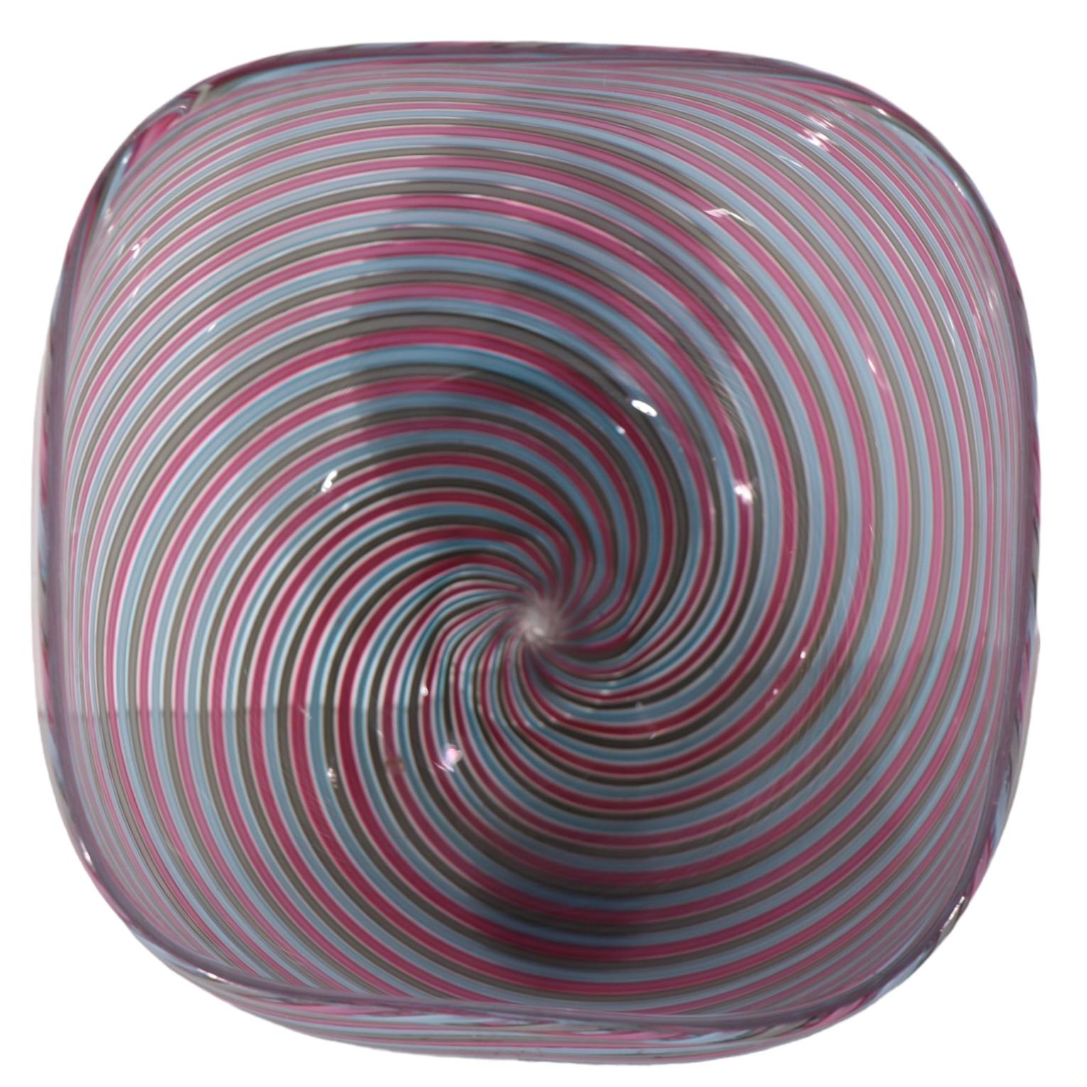 Cenedese Italian Murano Bowl, Signed For Sale 2