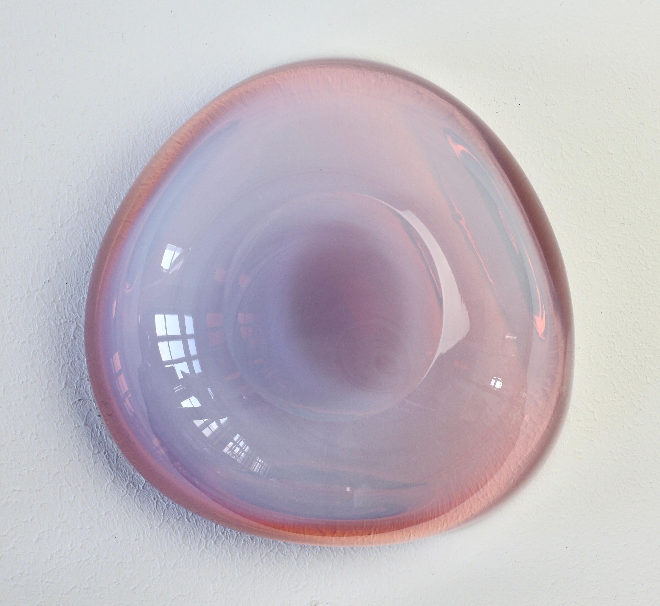 Cenedese Italian Pink Opaline Sommerso Murano Glass Bowl, Dish, Ashtray 1960s 7