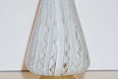 Cenedese Italian Vintage Gold White Murano Glass Christmas Tree Sculpture