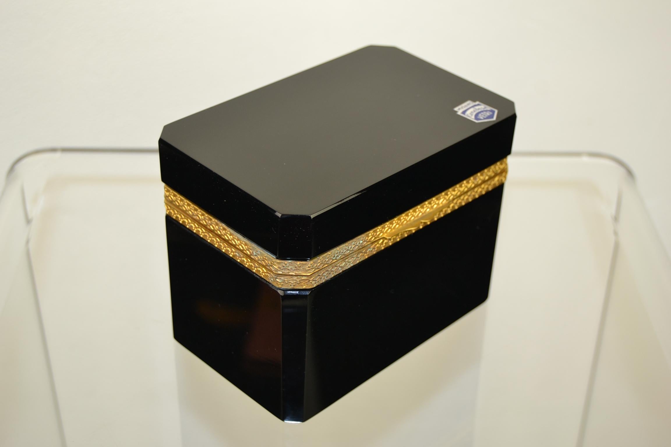 Cenedese Murano Black Jewelry Box, 1950s For Sale 4