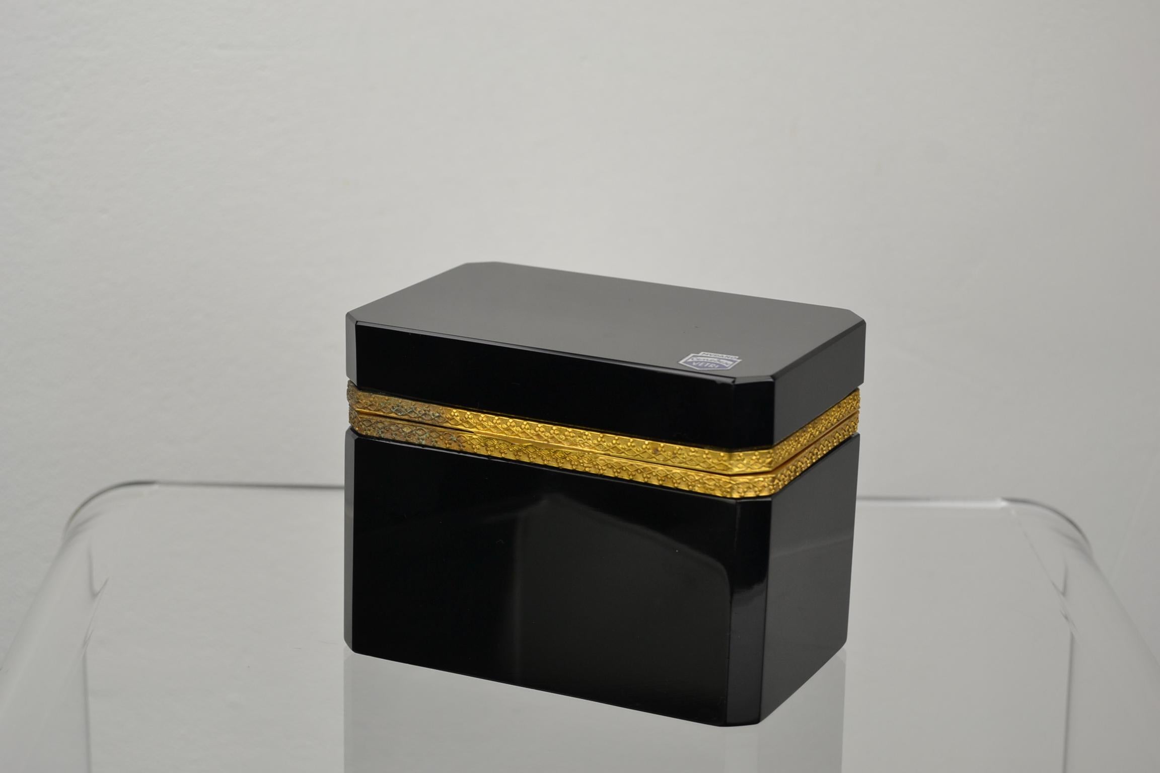 Cenedese Murano Black Jewelry Box, 1950s For Sale 7