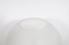 Cenedese Murano Frosted Glass Spherical Vase, Italy, 1980s