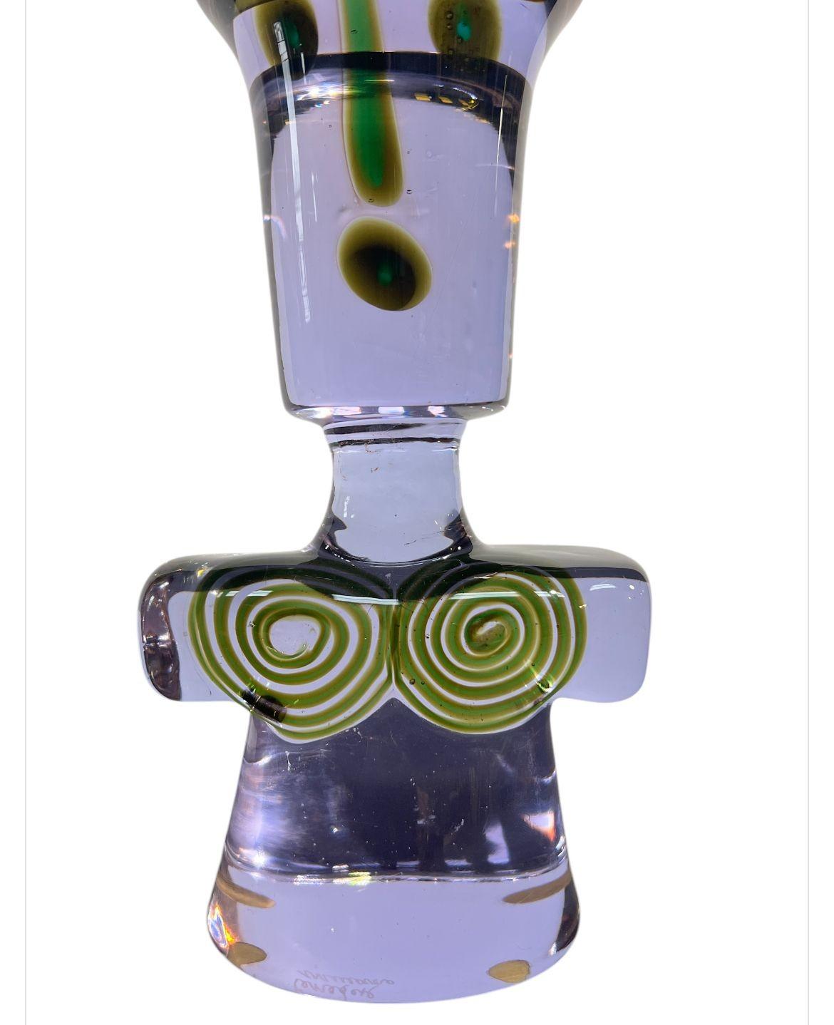 Vetro di Murano Scultura in vetro di Murano Cenedese in stile Picasso in vendita