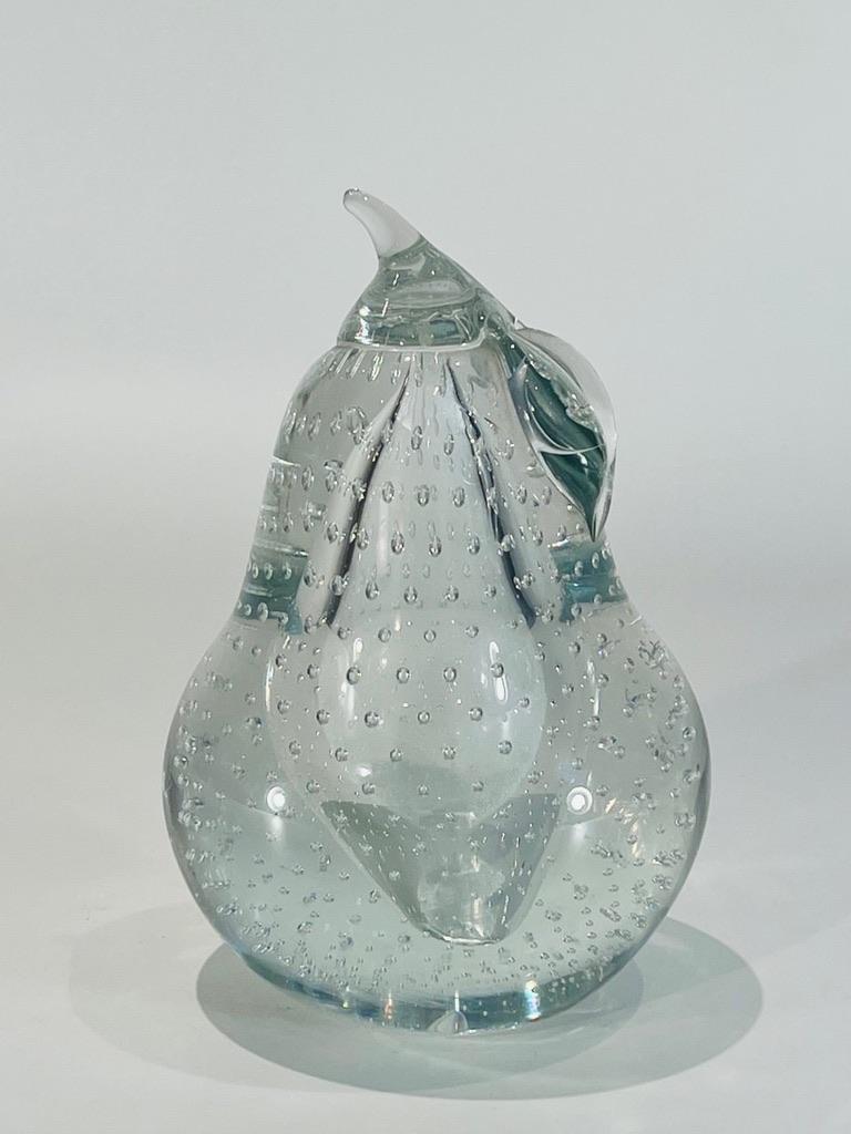 Other Cenedese  Murano glass set of pears with bubbles circa 1950 For Sale