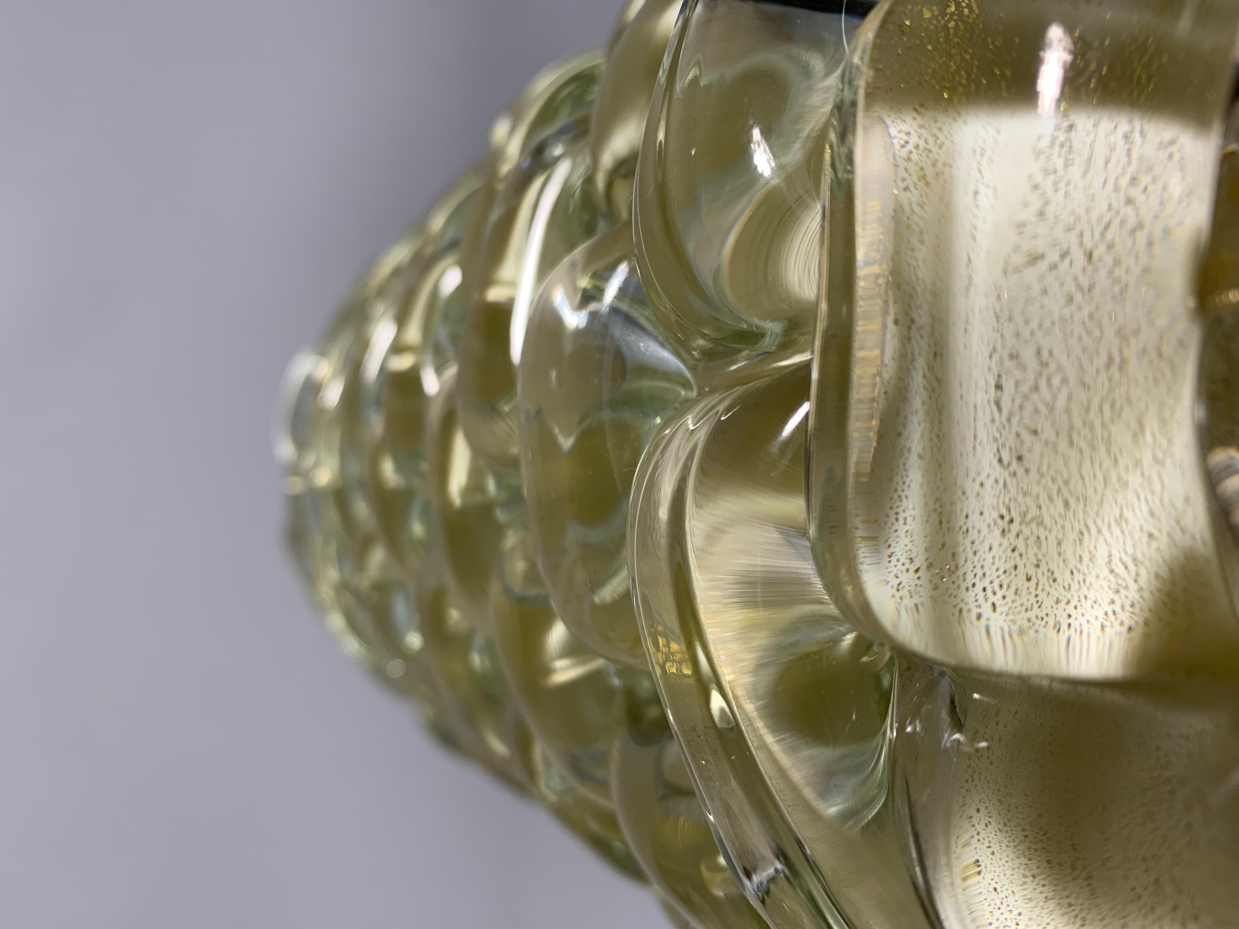 Vase aus Murano-Blattgoldglas von Denedese, Italien, 1980er Jahre im Angebot 6