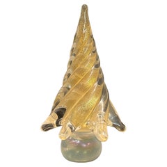 Cenedese Murano Italian Glass Christmas Tree Sculpture 1970's