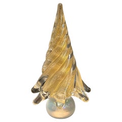 Cenedese Murano Italian Glass Christmas Tree Sculpture 1970's