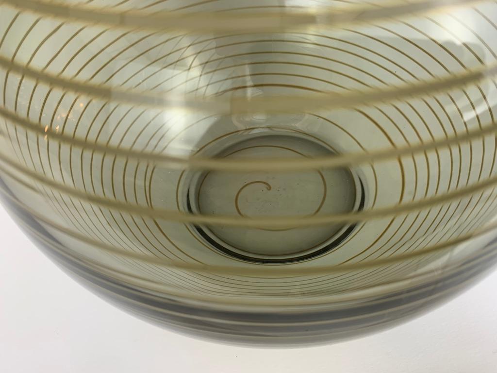 Cenedese Murano Mid Century Blown Glass Big Vase Signed For Sale 3