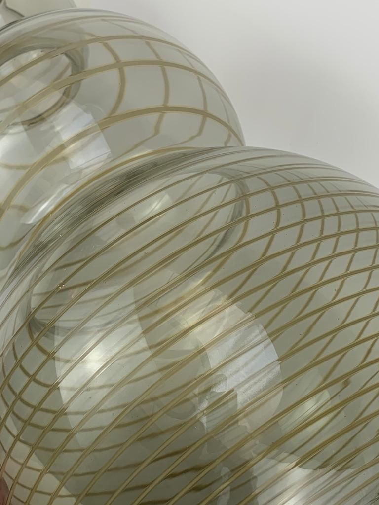 Cenedese Murano Mid Century Blown Glass Big Vase Signed For Sale 4