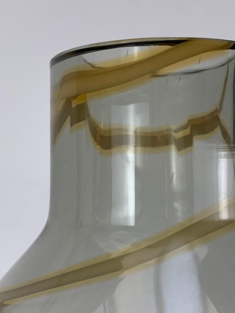Cenedese Murano Mid Century Blown Glass Big Vase Signed For Sale 5