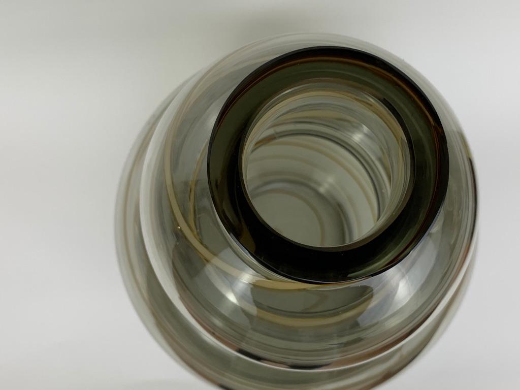 Cenedese Murano Mid Century Blown Glass Big Vase Signed For Sale 7