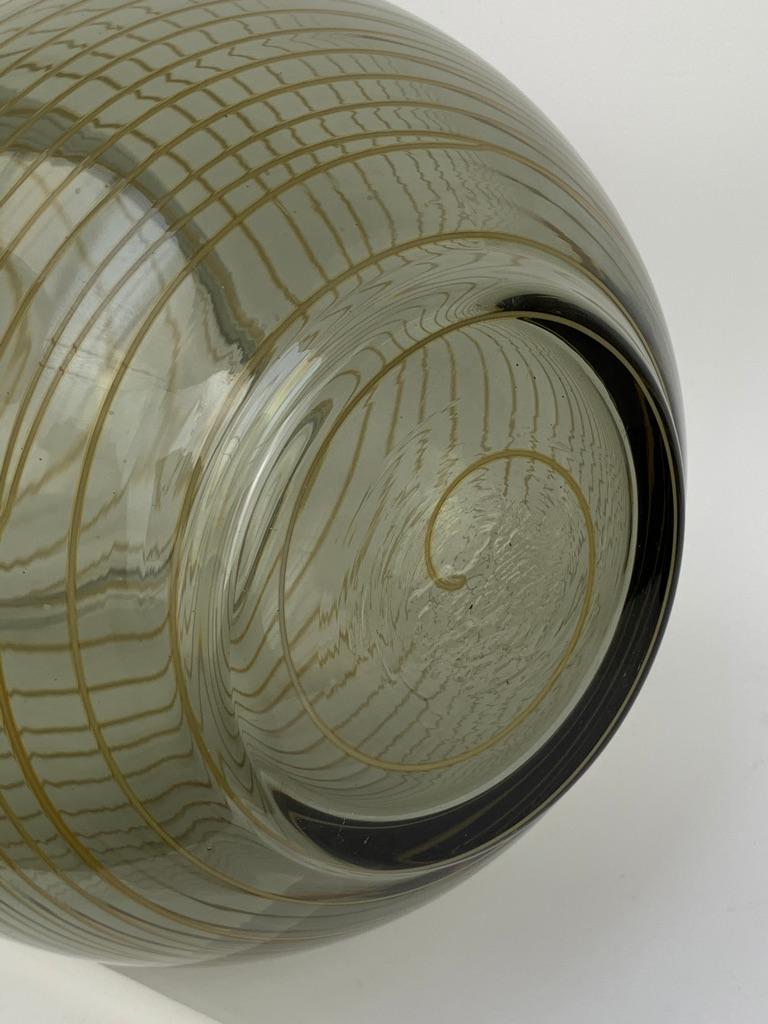 Cenedese Murano Mid Century Blown Glass Big Vase Signed For Sale 8
