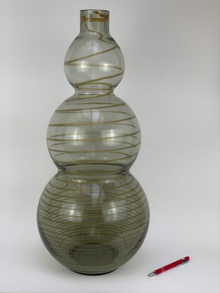 Cenedese Murano Mid Century Blown Glass Big Vase Signed In Good Condition For Sale In Firenze, Toscana