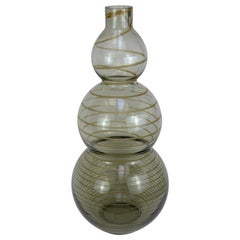 Cenedese Murano Mid Century Blown Glass Big Vase Signed