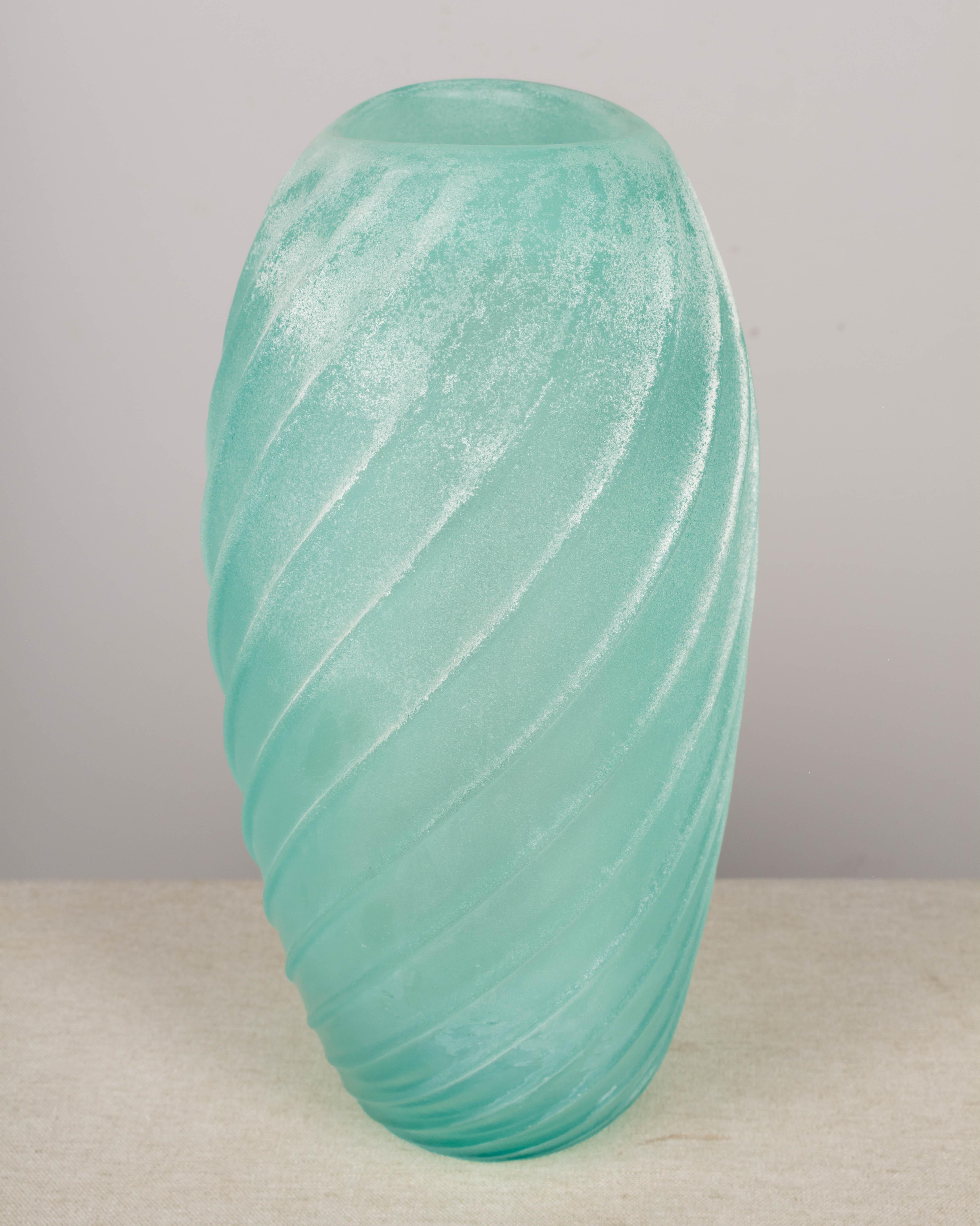Vetro artistico Vaso in vetro di Murano Cenedese Scavo in vendita