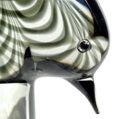 Cenedese Murano Signed 1976 Pulled Feather Italian Art Glass Bird Sculpture