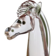 Cenedese Murano Sommerso Color Changing Italian Art Glass Pony Horse Sculpture