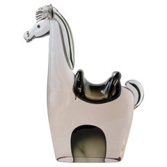 Cenedese Murano Sommerso Color Changing Italian Art Glass Pony Horse Sculpture