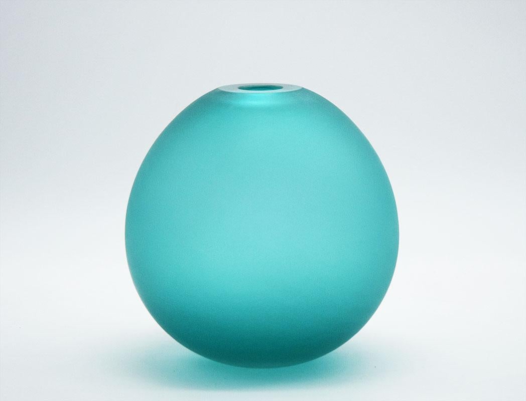 Italian Cenedese Murano Spherical Vase, 1970s For Sale