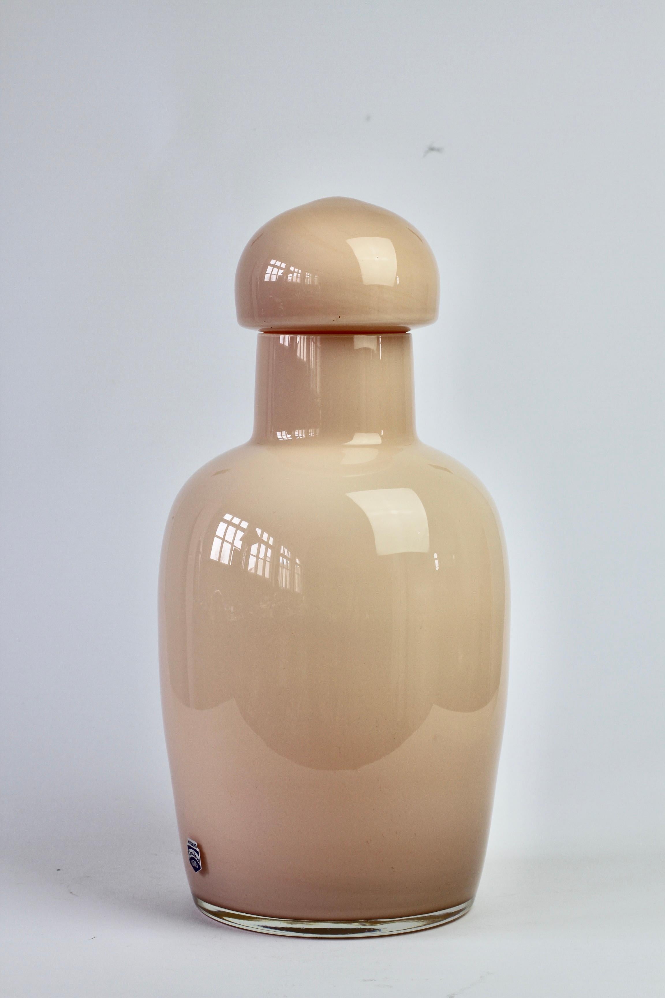 Vase oder Urne aus italienischem Murano-Kunstglas, Nude-Rosa, Vintage, Mitte des Jahrhunderts im Angebot 6