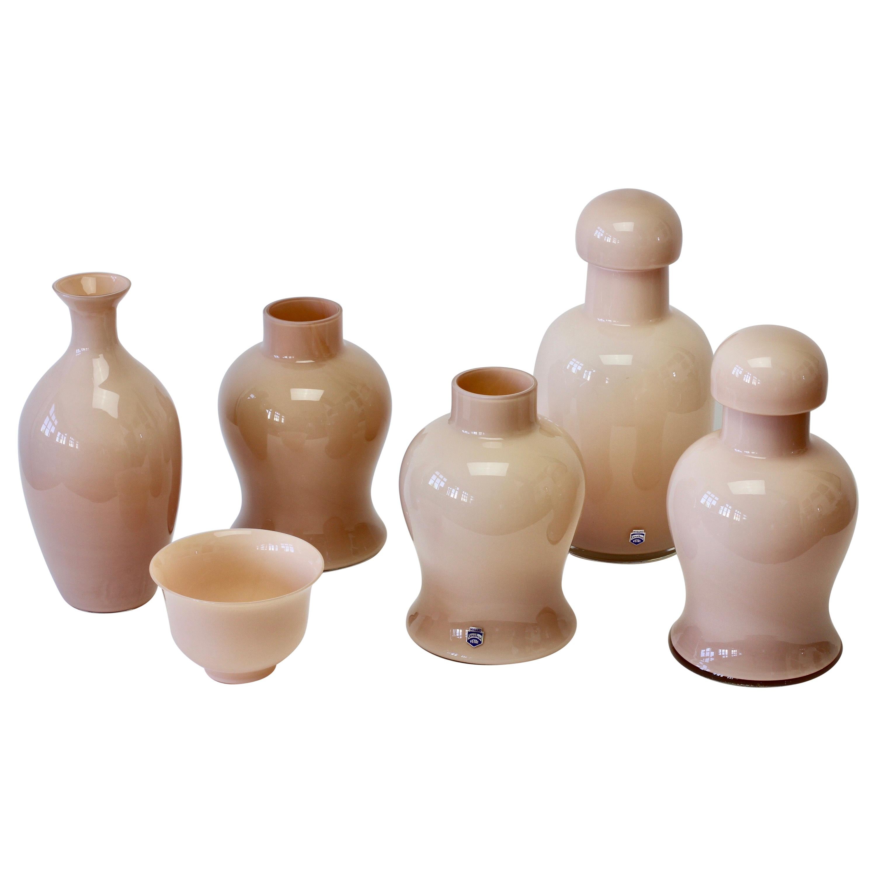 Paar nackte rosa Vintage-Vasen aus italienischem Muranoglas von Cenedese aus der Mitte des Jahrhunderts im Angebot 9