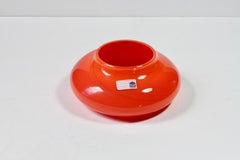 Cenedese Red Mid-Century Modern Italian Murano Glass Bowl or Vase attr. Nason