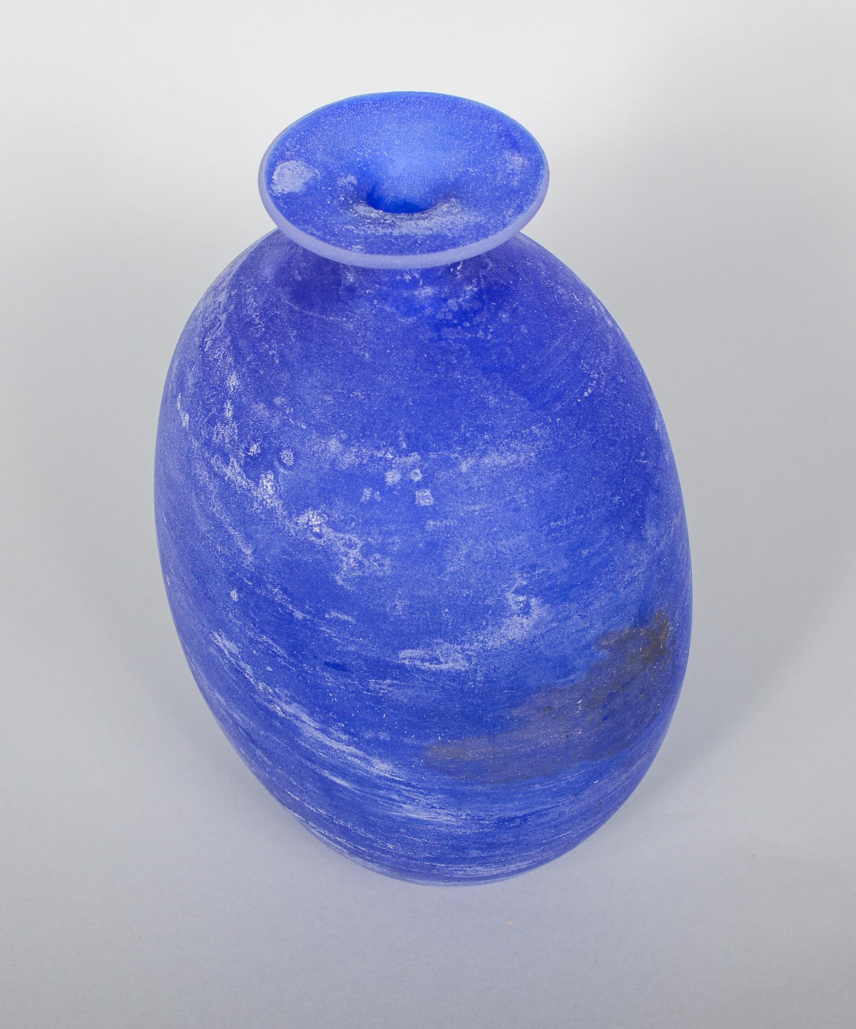 Late 20th Century Cenedese Scavo Glass Bottle