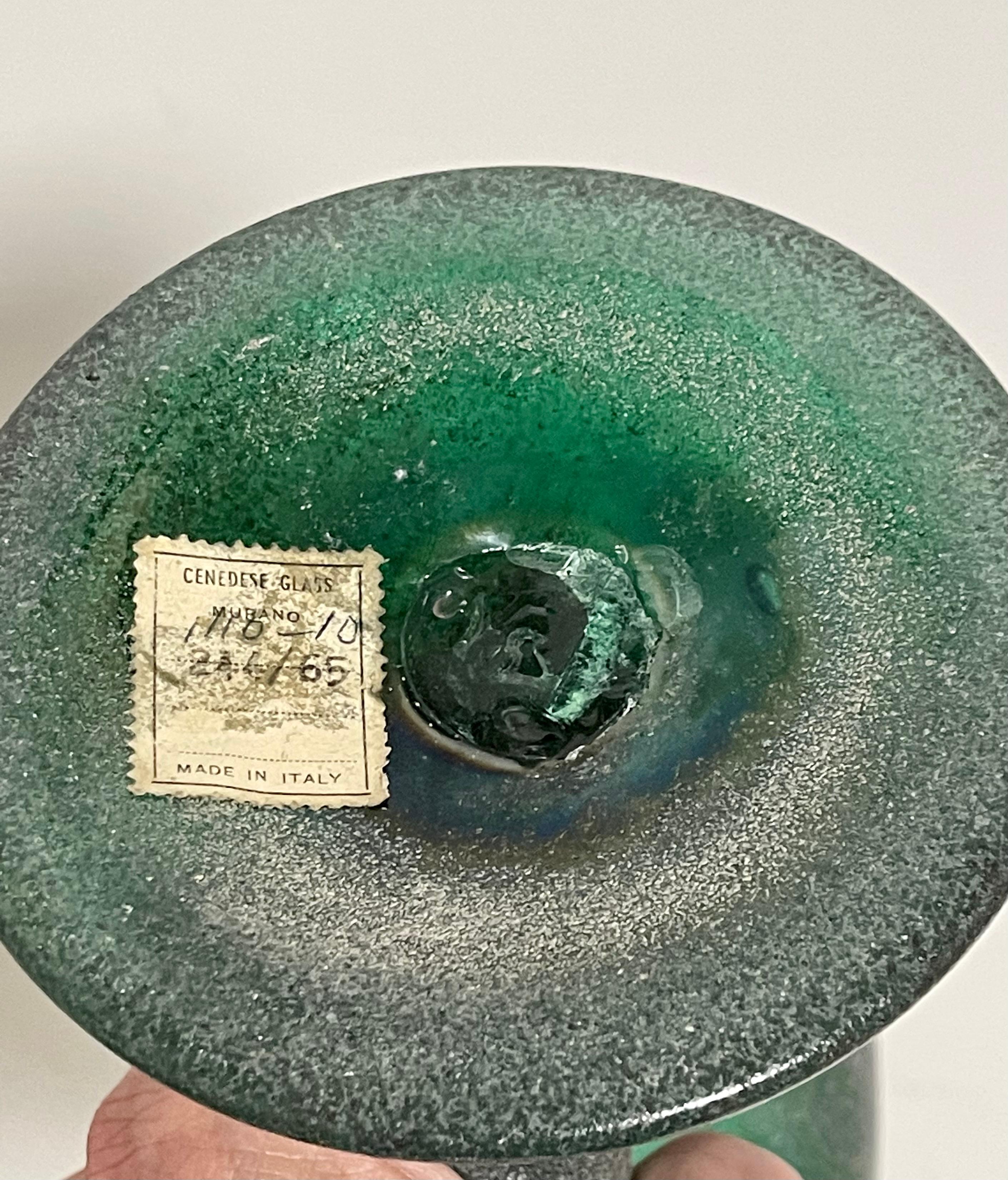 Scavo-Vase aus der Zeit von Cenedese (Glaskunst) im Angebot
