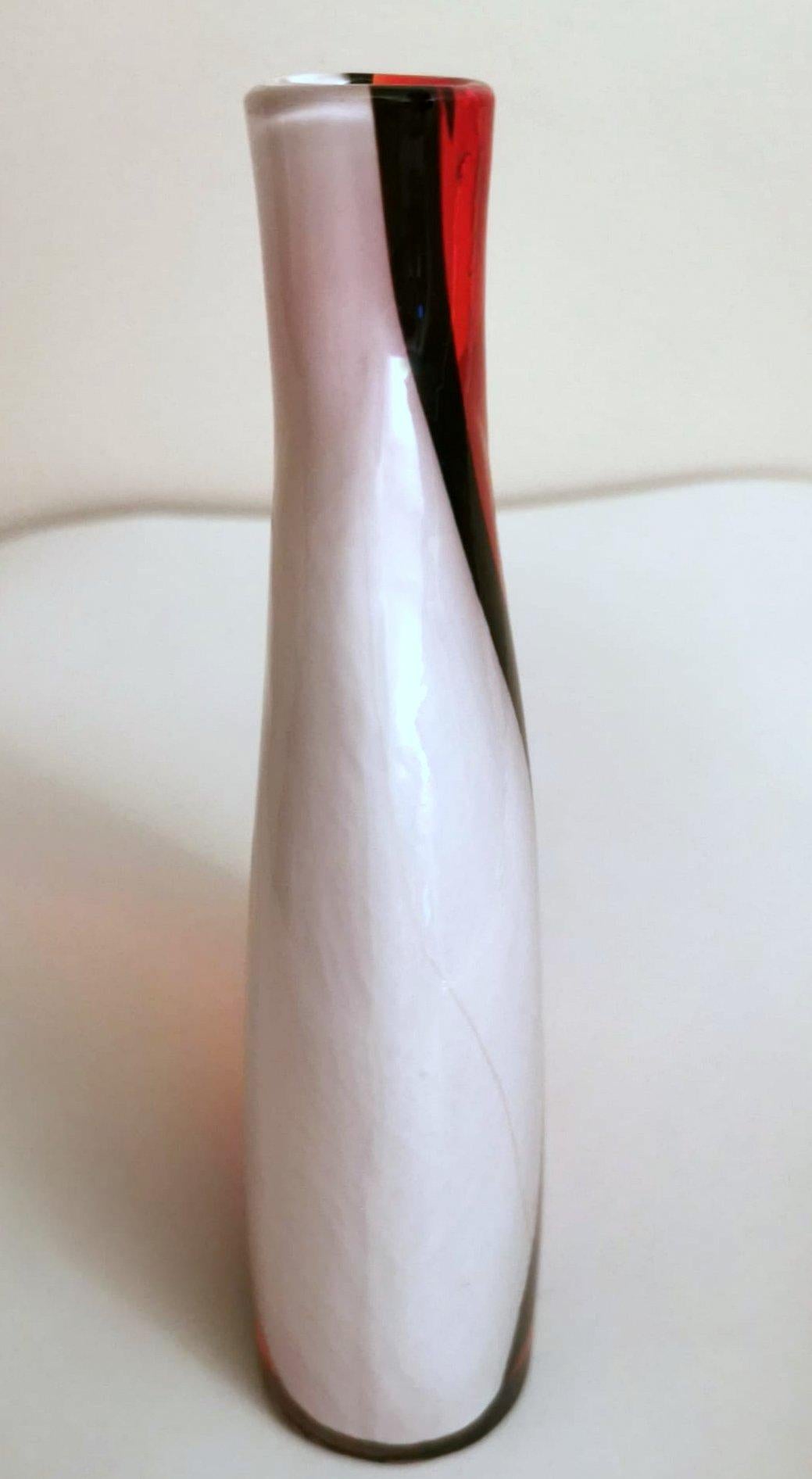 Cenedese Style Pair of Vintage Murano “Vetro Sommerso” Vases 1