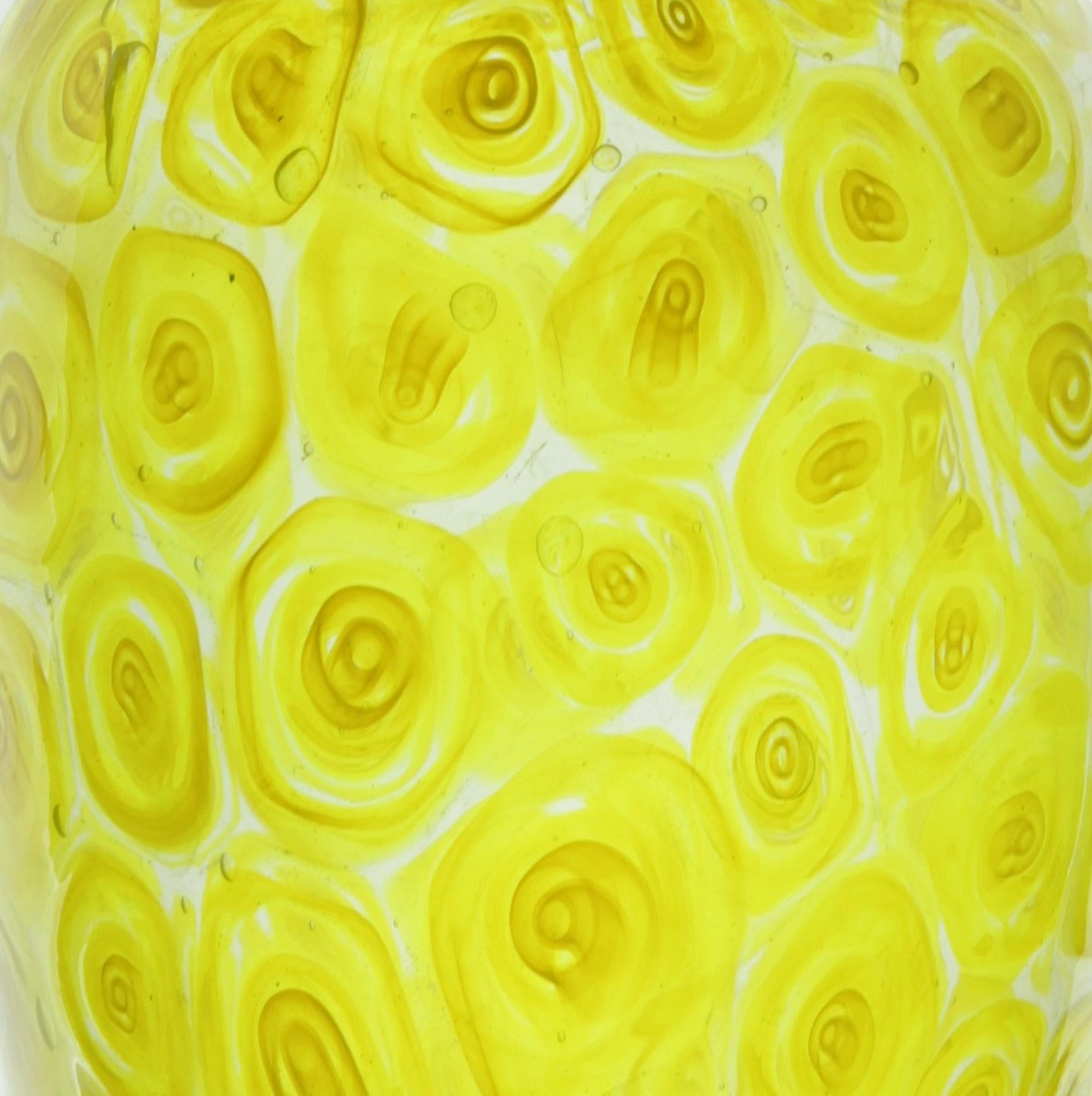 Cenedese Unique Uranium Yellow Murrina Vase, 1960s or Sooner 2