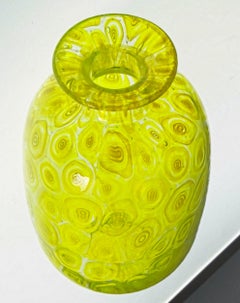 Cenedese Jarrón Murrina Único Amarillo Uranio, Años 60 o antes