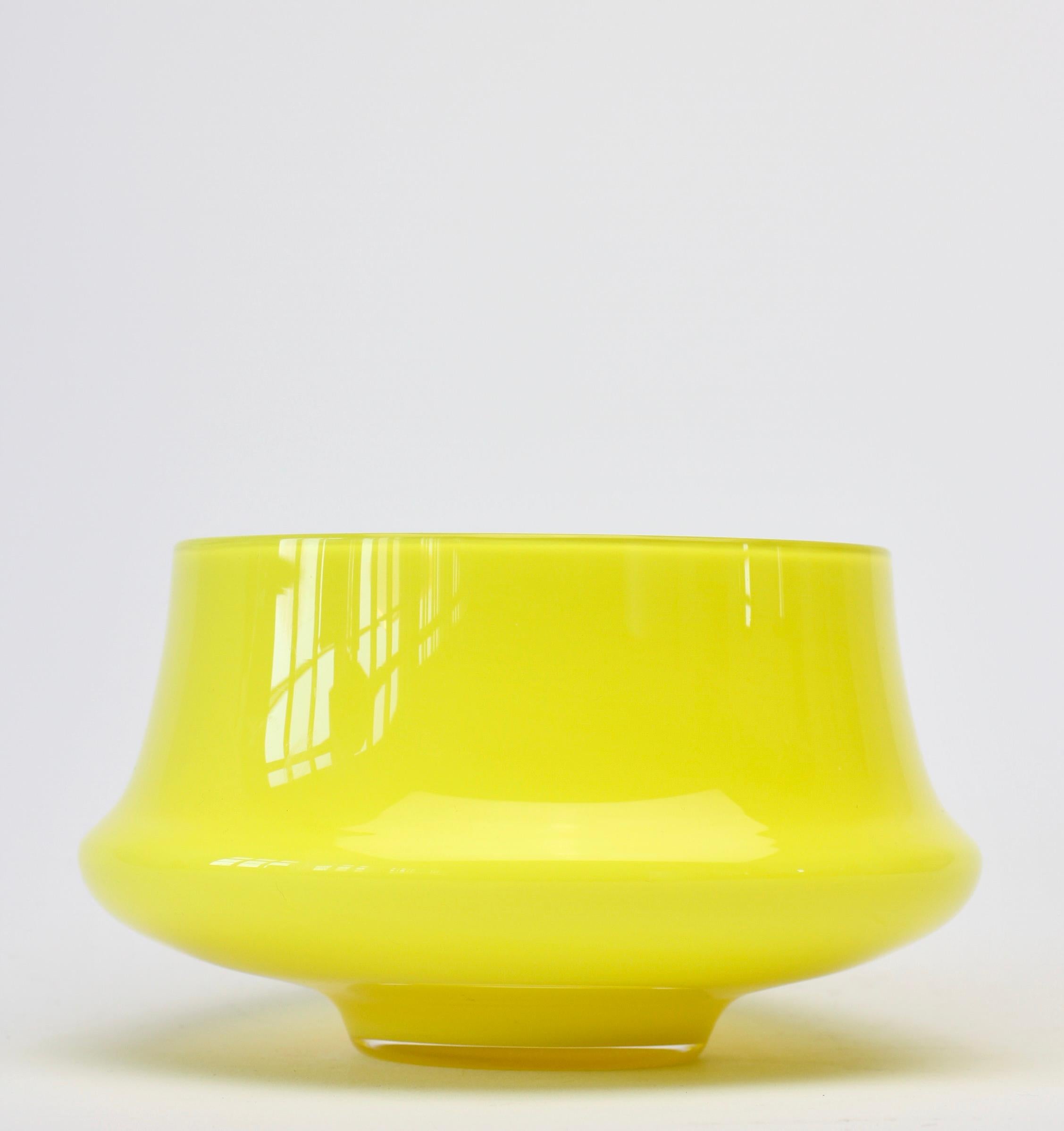 vintage yellow glass bowl