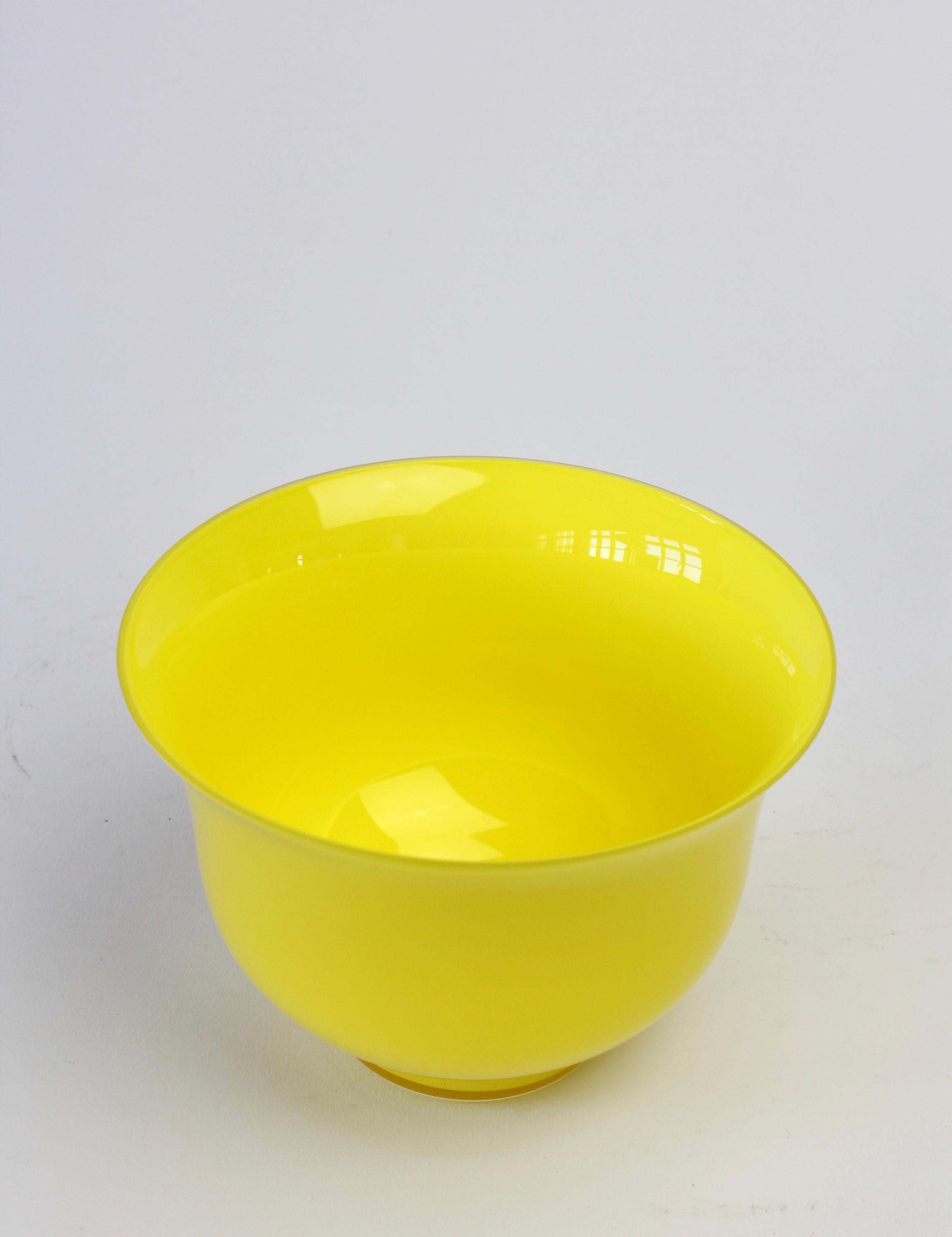 vintage yellow glass bowl