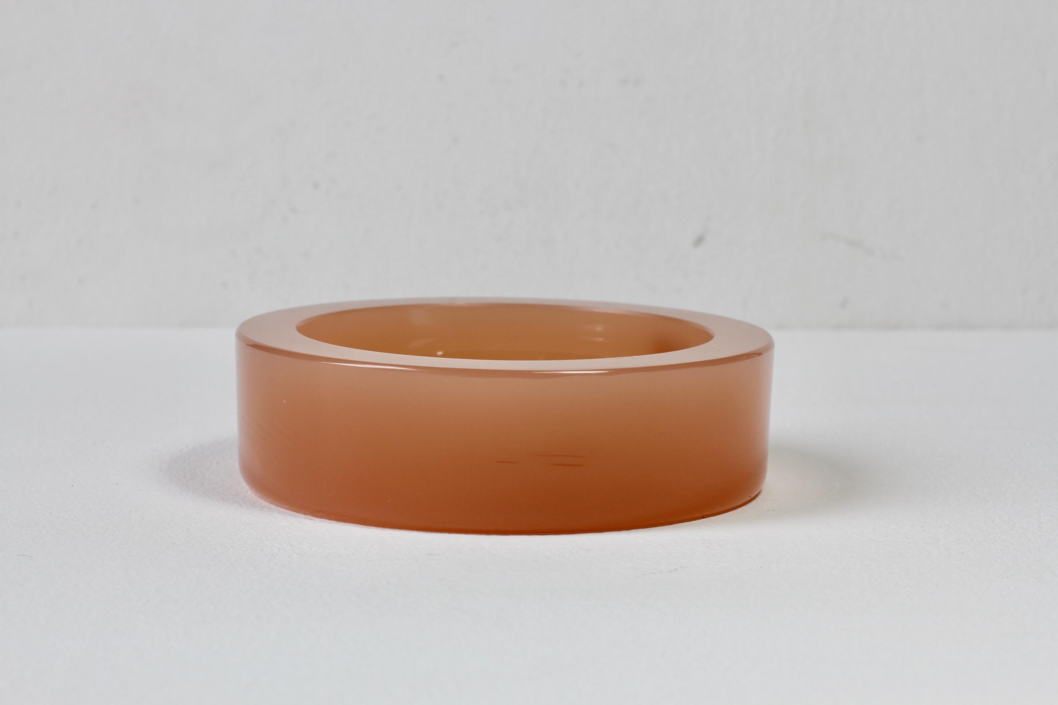 Cenedese Vintage Mid-Century Pink Opaline Murano Glass Dish Bowl or Ashtray 1949 For Sale 8