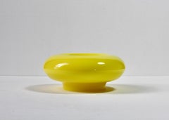 Cenedese Gelb Mitte des Jahrhunderts Moderne italienische Murano-Glas Schale oder Vase attr. Nason