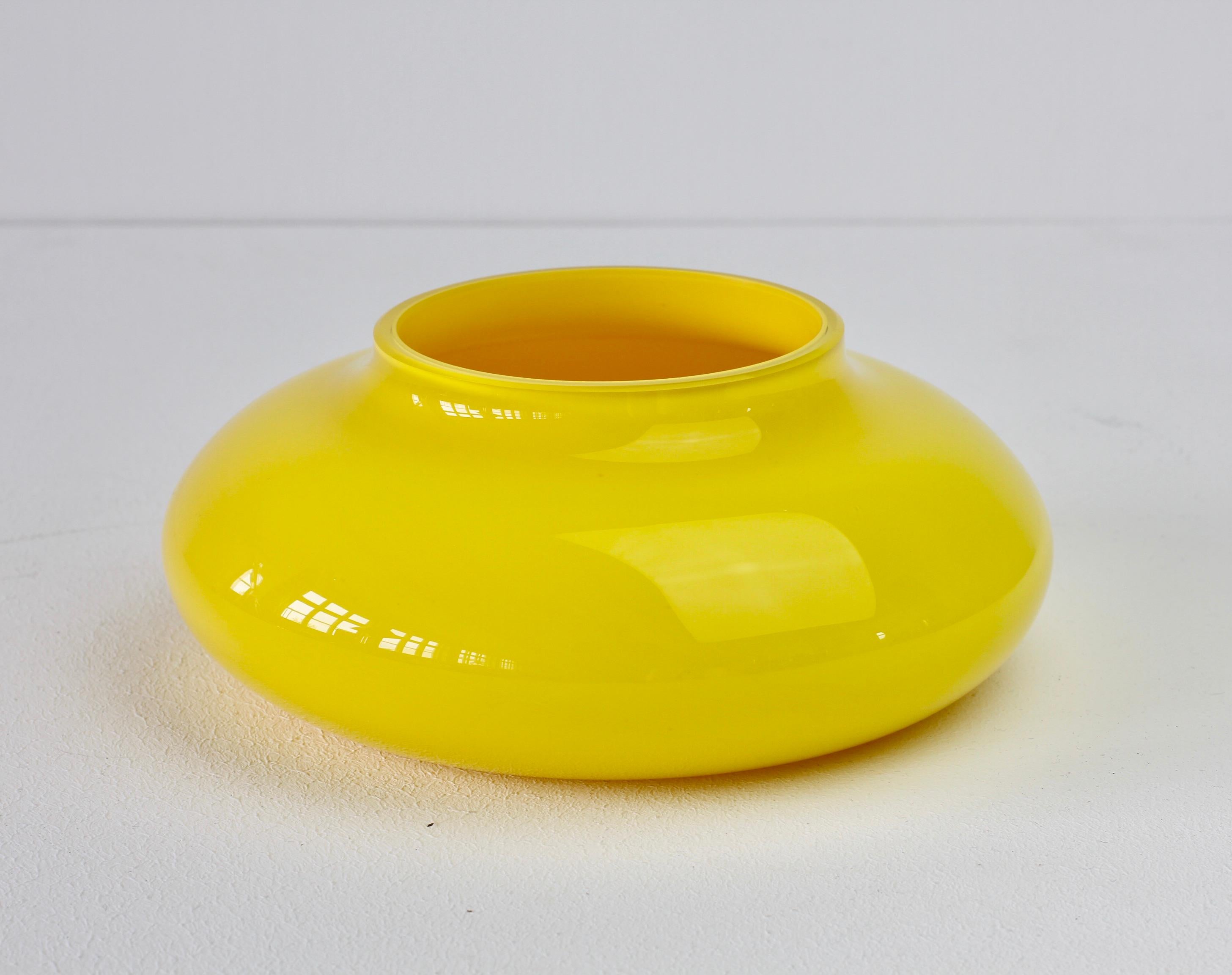 murano glass bowl yellow