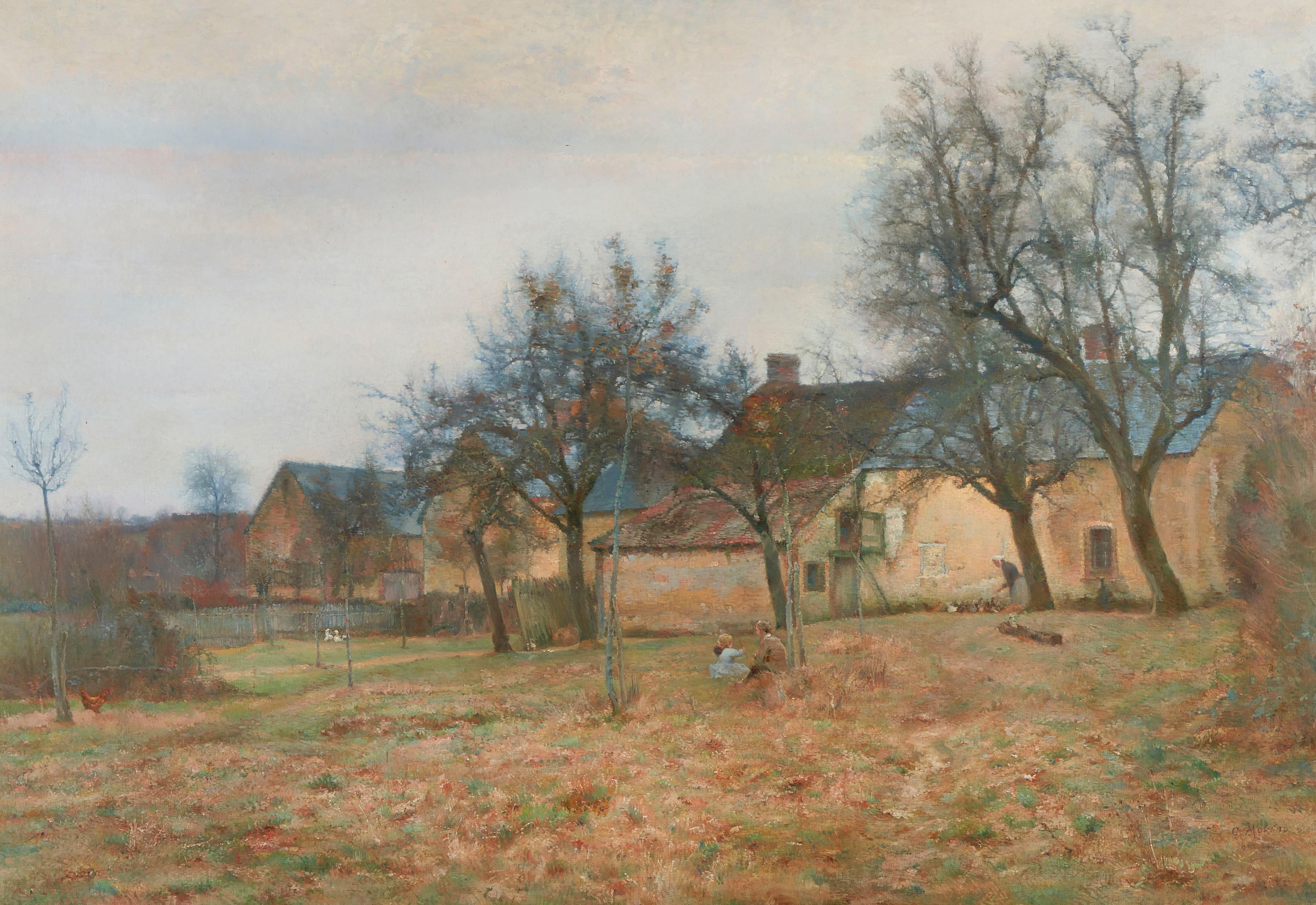 Le Verger – Painting von Ceneri Louis Edouard Morand