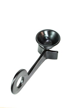 Censer in ceramica smaltata nera lucida di Eguiarte & Eguiarte