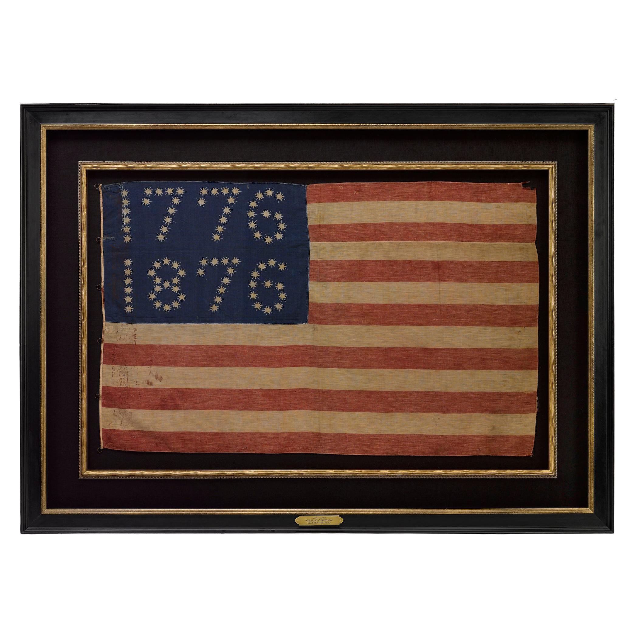 Centennial Celebration "1776-1876" American Flag Banner